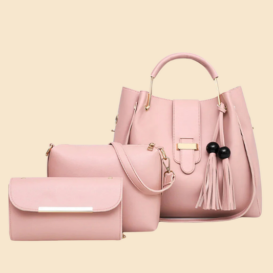 3-Piece Stylish Bag Set for Women β Elegant Crossbody, Shoulder & Handbags with Wallet, Large Capacity PU Leather Handbags for Girls & Ladies