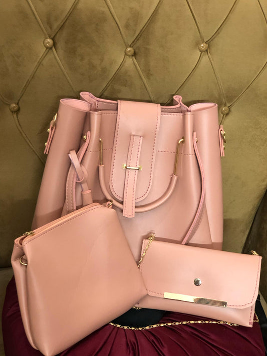 3-Piece Stylish Bag Set for Women β Elegant Crossbody, Shoulder & Handbags with Wallet, Large Capacity PU Leather Handbags for Girls & Ladies