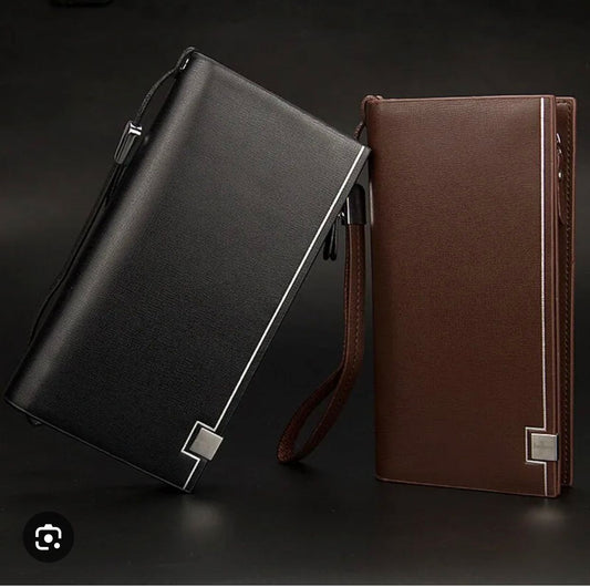 Womenβs Luxury Long Clutch Wallet with Wrist Strap β Elegant Everyday Purse