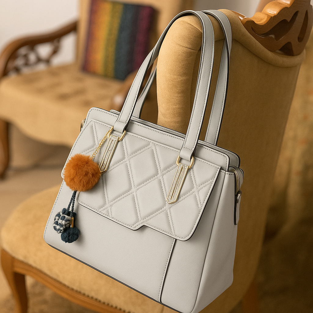 Sage Handcrafted Quilted Handbag | Affordable Fashion Handbags