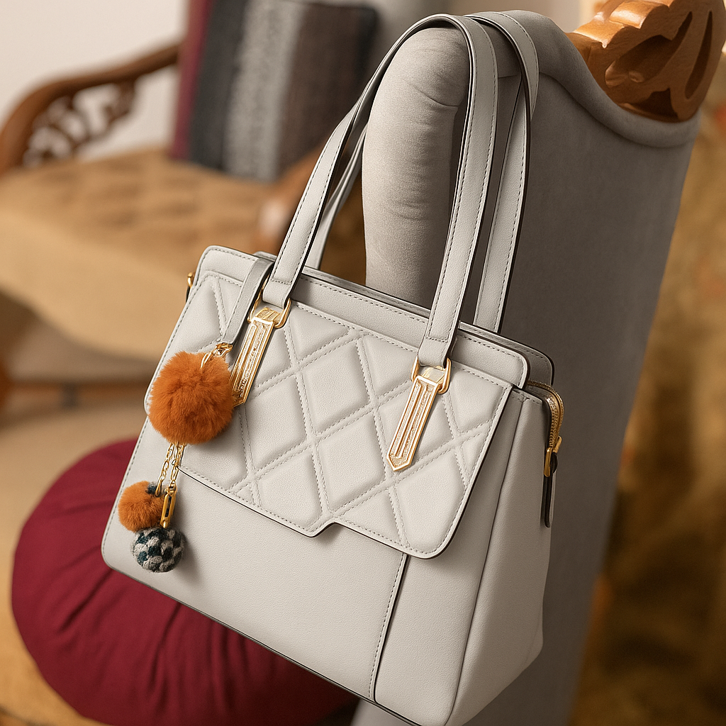 Sage Handcrafted Quilted Handbag | Affordable Fashion Handbags