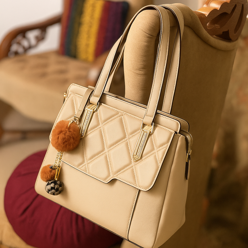 Sage Handcrafted Quilted Handbag | Affordable Fashion Handbags